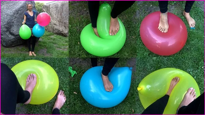 Ilka's first-time Barefoot Balloon Pop pt 2