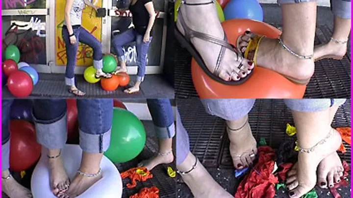 Angelina & Michelle's Sandal and Barefoot Balloon Stomp