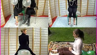 Tia & Bianca inflate and sit-pop Balloons (+ Bonus Clip)