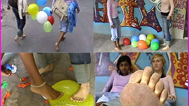 Judith and Saya's Barefoot Balloon Burst