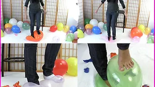 Sentic pops Balloons in Sneakers, Socks and Barefooted pt 1