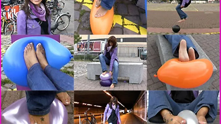 Different ways to pop Balloons with Bare Feet