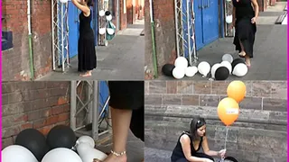 Geraldine pops Balloons in Public