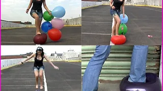 Rachel and Jasmine foot-pop Balloons