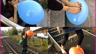Rose blows up and steps on Balloons pt. 2