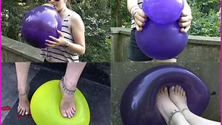 Dasha finger-pops and foot-pops Balloons