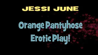 Jessi June - Orange Pantyhose Nude
