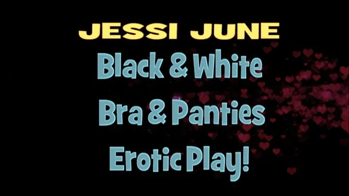 Jessi June - Black and White Bra and Panties nude