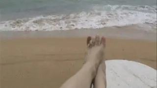 Barefoot on the beach