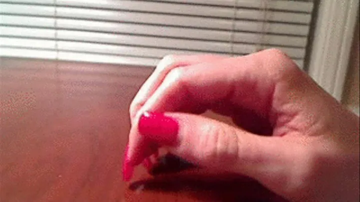 Finger Tapping with red nails