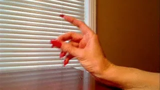 Hand fetish - finger tapping, palms & long red nails