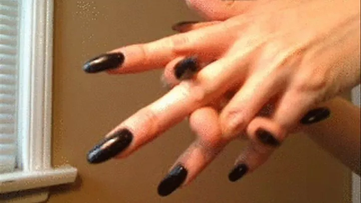 Black Nails - fingers & hands