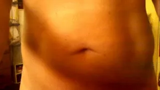 Close-up Nude Belly Rolls