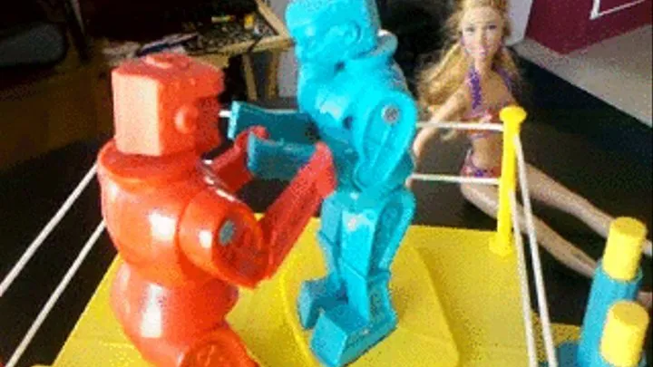 Sock em Robots Fighting for a Date with my Little Friend Gloria