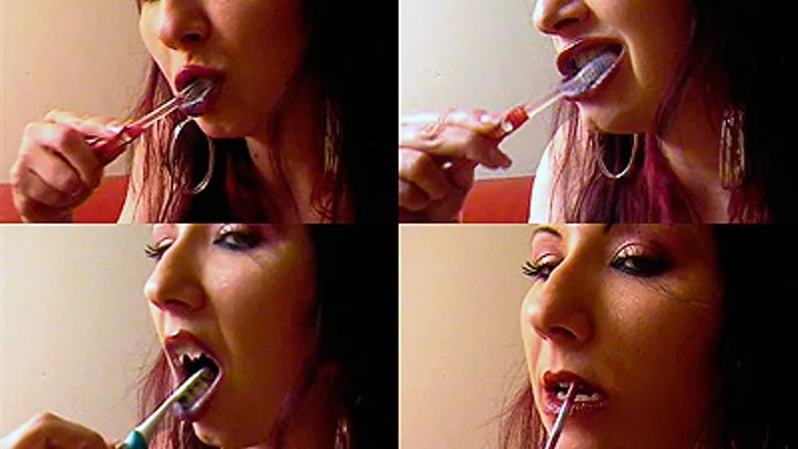 Lipstick Lolly Toothbrushing