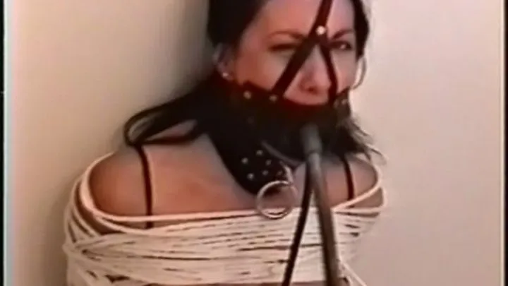 gina pump gagged, drooling and fighting for air