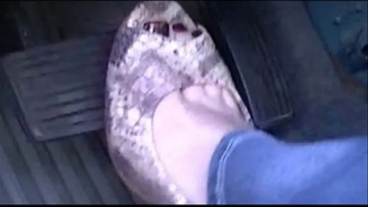 Brake Failure in Snake Skin Peep Toes