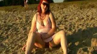 golden shower on the beach