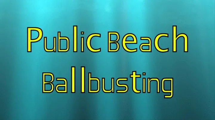 PUBLIC BEACH BALLBUSTING