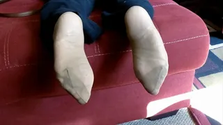 Ms Neecy - Tan Reinforced Toe Nylons Soles Show 2