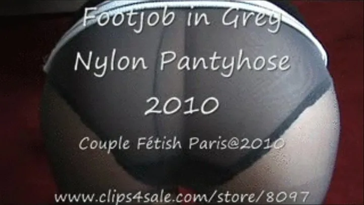 Footjob Grey Pantyhose 2010