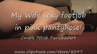 Pink Pantyhose Footjob 2009