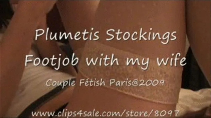 Plumetis White Stockings