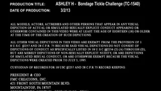 ASHLEY H - DAY 2 - BONDAGE TICKLE CHALLENGE