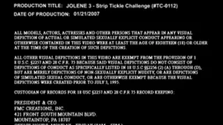 JOLENE - DAY 3 - STRIP TICKLE CHALLENGE