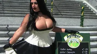 Little Sunshine // Latex Lady with Stockings & Gloves in Public Part 1 // (WMV - - 3 MBit/s)