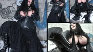 Dark Vamp // Gothic Lady in Leather and Pantyhose // Part 2 // High Quality