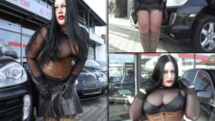 car watch // lady in leather and boots // part 1 // high quality