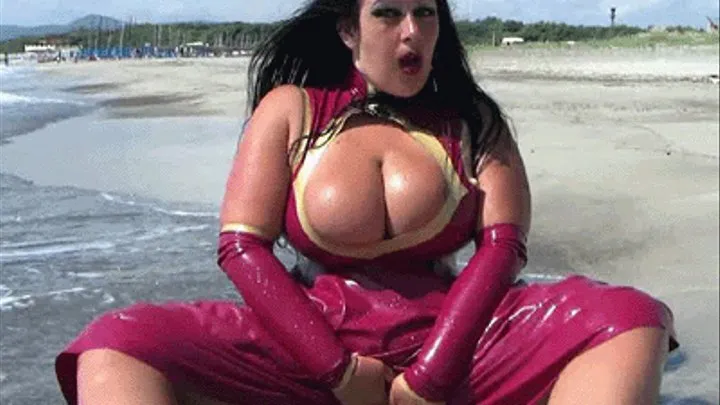 Rubber Mermaid // lady in latex on the beach // Part 2 // HD DVD Quality ( - 5 MBit/s)