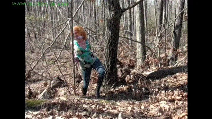 Booted babe bound & lost in the woods {repost}