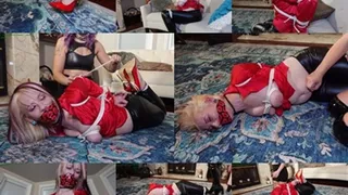 Bound slut learns to love bound orgasms after lessons with her dom girlfriend