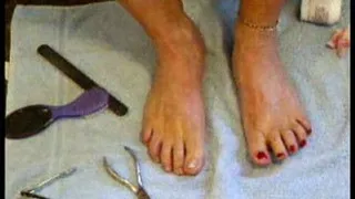 Pedicure in Red - the finale