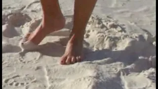 Barefoot in Snow White Sand