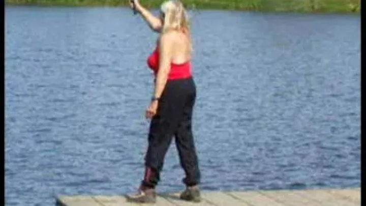 Blonde MILF Lake Fishing