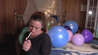 Balloons Popped By Cigarette