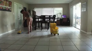 Sweaty Nude Mopping