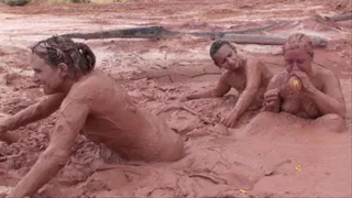 Muddy Naked Girls Having Fun