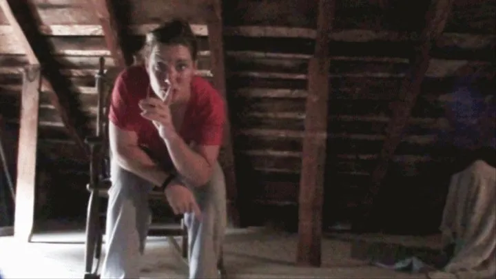 Sneaking a Smoke In Grammas Attic