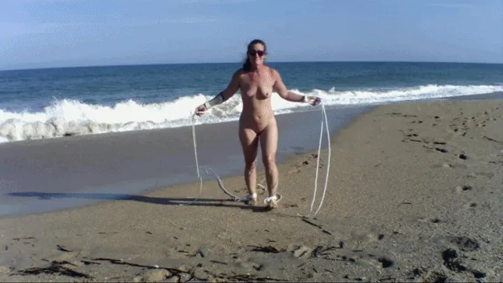 Fayth Staked Out Nude On the Beach