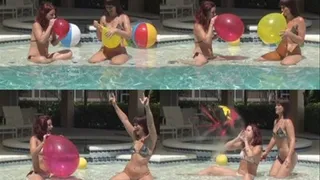 2 Babes Blow 2 Pop in Bikini's