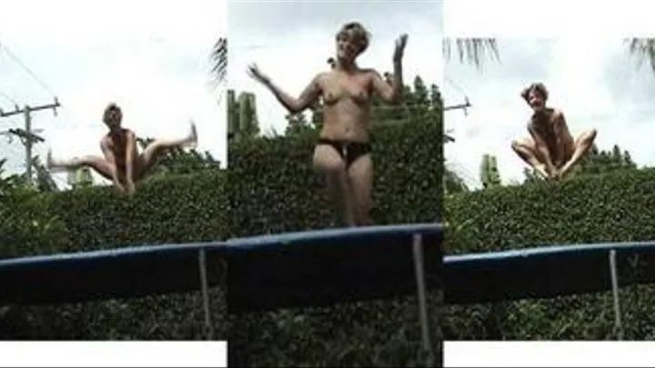 Topless Trampoline Jumping