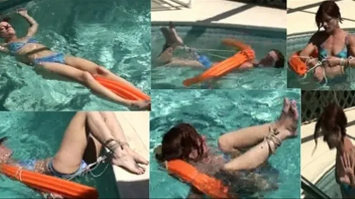 Fayth Noodle Hogtied In Pool