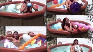 HotTub Balloon Blowing