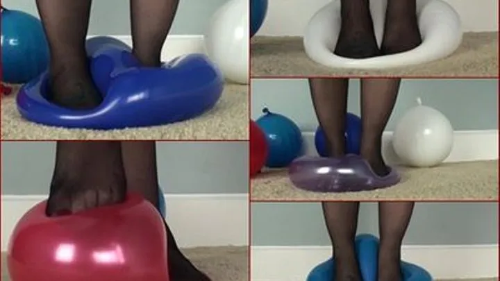 Stepping On Balloons w Hosed Feet