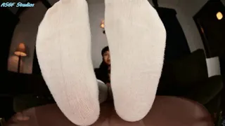 Hunny Bear dirty sock sole pov with toe wiggling! PART 2