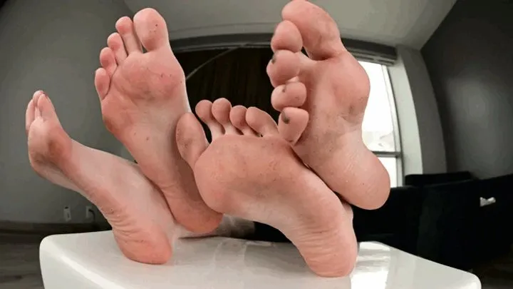 Goddess Charlie and Brookyln dirty careless soles